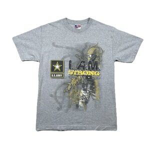 Murina Army Shirt Men M Graphic Double Sided Soldier Spell Out Made USA Military